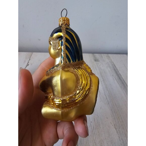 polonaise Egyptian princess sphinx gold ornament glass Xmas tree - Picture 3 of 9